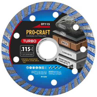 Deimantinis pjovimo diskas „ProCraft DT115” Deimantinis pjovimo diskas „ProCraft DT115”