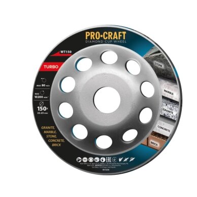 Deimantinis šlifavimo diskas „ProCraft WT150 Turbo” Deimantinis šlifavimo diskas „ProCraft WT150 Turbo”
