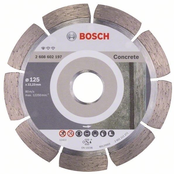 Deimantinis pjovimo diskas Bosch betonui 115mm; 22,23mm Deimantinis pjovimo diskas Bosch betonui 115mm; 22,23mm