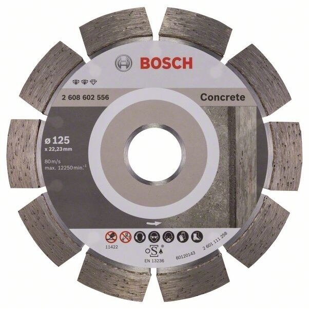 Deimantinis pjovimo diskas Bosch EXPERT FOR CONCRETE, 125 mm, 2608602556 Deimantinis pjovimo diskas Bosch EXPERT FOR CONCRETE, 125 mm, 2608602556