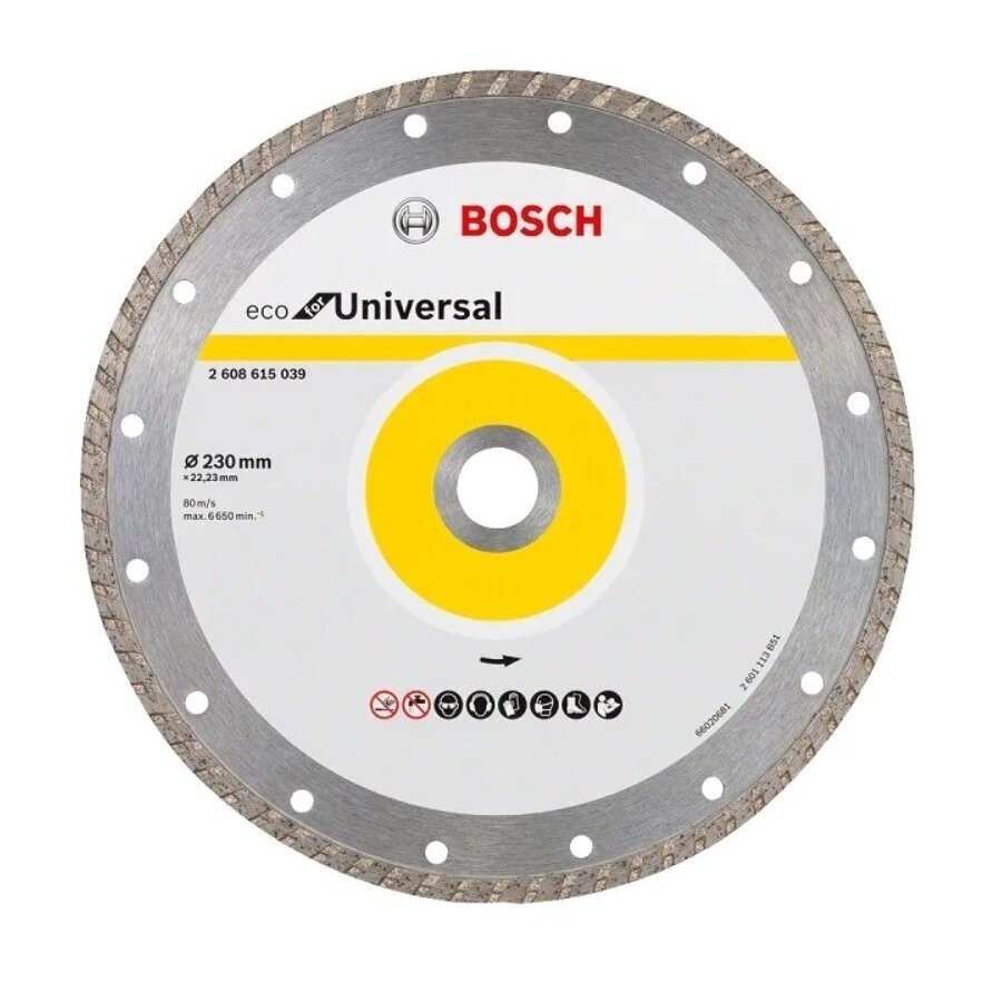 Deimantinis pjovimo diskas Bosch, 230x22,23 mm, 2608615039 Deimantinis pjovimo diskas Bosch, 230x22,23 mm, 2608615039