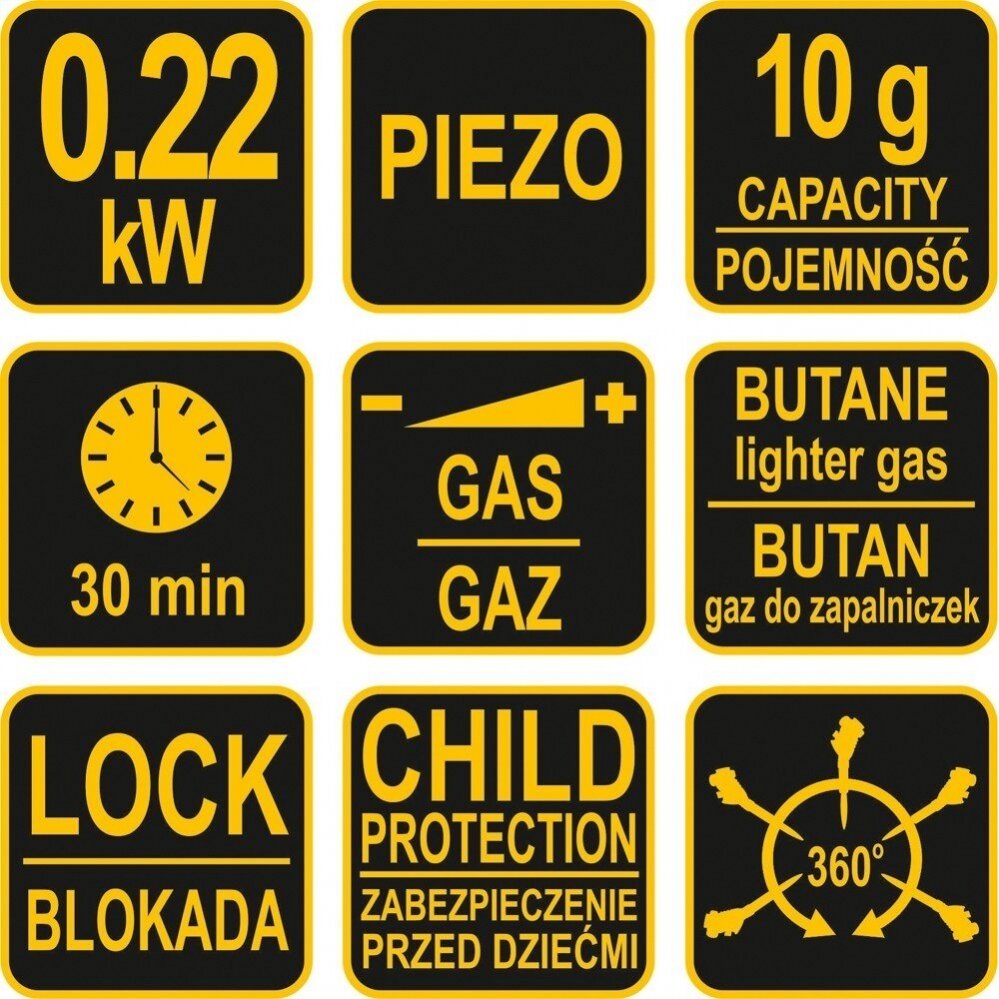 Degiklis dujinis Piezo 1300°C Vorel | 8g. 1 Degiklis dujinis Piezo 1300°C Vorel | 8g. 1