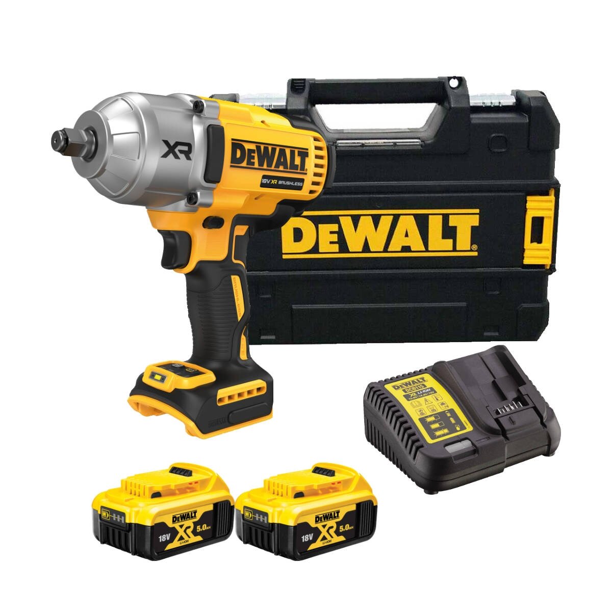 DeWALT DCF900P2T smūginis veržliasukis 2x5 Ah | Teronis.lt