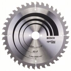 Bosch Disk.pjūkl.diskas 250x30 Optiline Wood