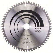 Bosch Disk.pjūkl.diskas 250x30 Optiline Wood