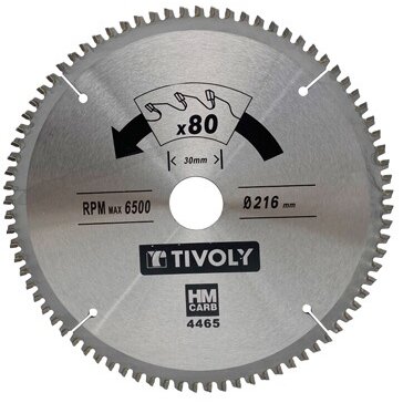 Diskinis pjūklas spalvotiems metalams Tivoly 216x30x2.5/1.7mm, z80, 3°, (20mm adapteris) Diskinis pjūklas spalvotiems metalams Tivoly 216x30x2.5/1.7mm, z80, 3°, (20mm adapteris)