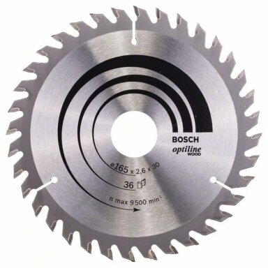 Bosch Disk.pjūkl.diskas 165x30 Optiline Wood Bosch Disk.pjūkl.diskas 165x30 Optiline Wood