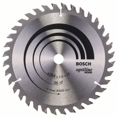Bosch Disk.pjūkl.diskas 184x16 Optiline Wood