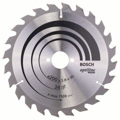 Bosch Disk.pjūkl.diskas 200x30m Optiline Wood Bosch Disk.pjūkl.diskas 200x30m Optiline Wood