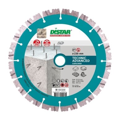 DISTAR TECHNIK ADVANCED Deimantinis diskas betonui, 230mm (14315086018) DISTAR TECHNIK ADVANCED Deimantinis diskas betonui, 230mm (14315086018)