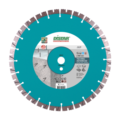 DISTAR TECHNIC ADVANCED Deimantinis diskas betonui, 350mm (14320347025) DISTAR TECHNIC ADVANCED Deimantinis diskas betonui, 350mm (14320347025)