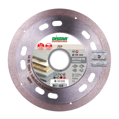 Distar deimantinio pjovimo diskas keramikai, akmens masei, porcelianui 125x22,2 Distar deimantinio pjovimo diskas keramikai, akmens masei, porcelianui 125x22,2