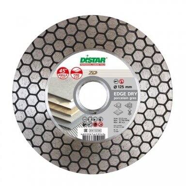 DISTAR EDGE DRY Deimantinis diskas plytelėms, 125mm (11115537010) DISTAR EDGE DRY Deimantinis diskas plytelėms, 125mm (11115537010)