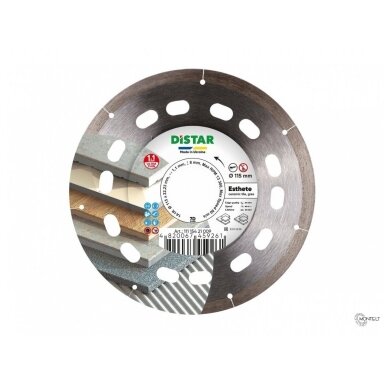 DISTAR ESTHETE deimantinis diskas porcelianui, akmens masei, keramikai, 115mm DISTAR ESTHETE deimantinis diskas porcelianui, akmens masei, keramikai, 115mm