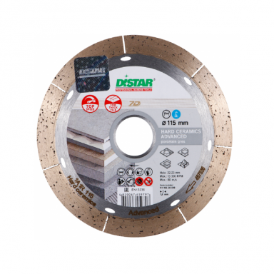 DISTAR HARD CERAMICS ADVANCED deimantinis diskas plytelėms, 115mm (11115528010) DISTAR HARD CERAMICS ADVANCED deimantinis diskas plytelėms, 115mm (11115528010)