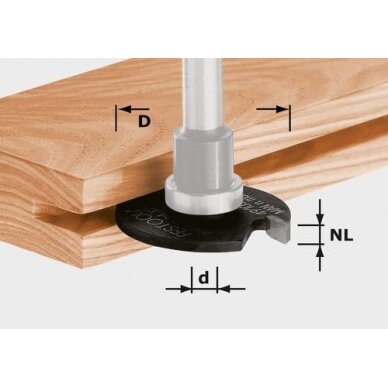 Diskinė griovelių freza HW D40x2 Diskinė griovelių freza HW D40x2