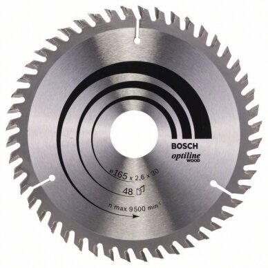 Bosch Disk.pjūkl.diskas 165x30 Optiline Wood Bosch Disk.pjūkl.diskas 165x30 Optiline Wood