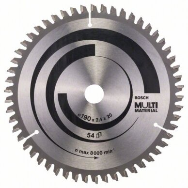 Bosch Disk.pjūkl.diskas 190x20m Multi material Bosch Disk.pjūkl.diskas 190x20m Multi material