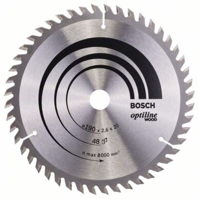 Bosch Disk.pjūkl.diskas 190x20m Optiline Wood Bosch Disk.pjūkl.diskas 190x20m Optiline Wood