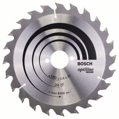 Bosch Disk.pjūkl.diskas 190x30m Optiline Wood Bosch Disk.pjūkl.diskas 190x30m Optiline Wood