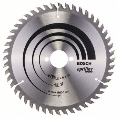 Bosch Disk.pjūkl.diskas 190x30m Optiline Wood Bosch Disk.pjūkl.diskas 190x30m Optiline Wood