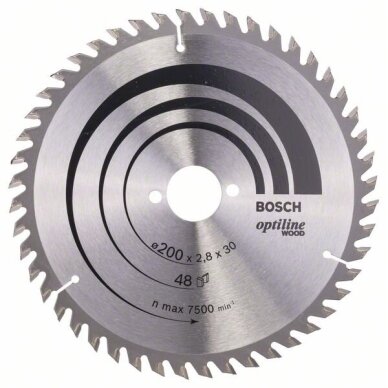 Bosch Disk.pjūkl.diskas 200x30m optiline wood Bosch Disk.pjūkl.diskas 200x30m optiline wood