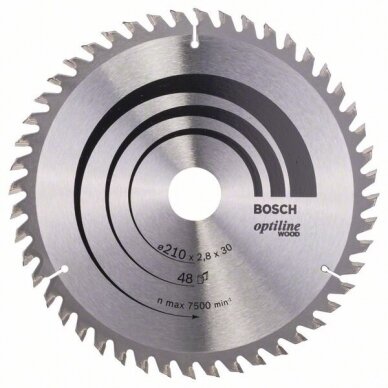 Bosch Disk.pjūkl.diskas 210x30 Optiline Wood Bosch Disk.pjūkl.diskas 210x30 Optiline Wood