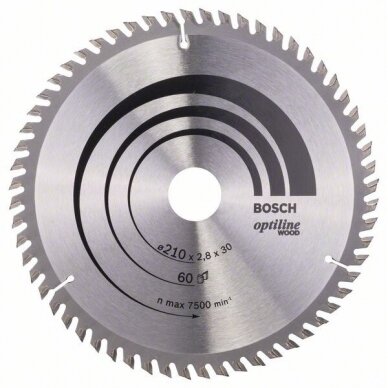 Bosch Disk.pjūkl.diskas 210x30 Optiline Wood Bosch Disk.pjūkl.diskas 210x30 Optiline Wood