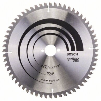 Bosch Disk.pjūkl.diskas 250x30 Optiline Wood Bosch Disk.pjūkl.diskas 250x30 Optiline Wood