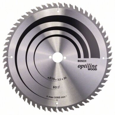 Bosch Disk.pjūkl.diskas 315x30m staklėms Bosch Disk.pjūkl.diskas 315x30m staklėms