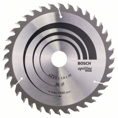 Bosch Disk.pjūkl.diskas210x30mm Optiline Wood Bosch Disk.pjūkl.diskas210x30mm Optiline Wood