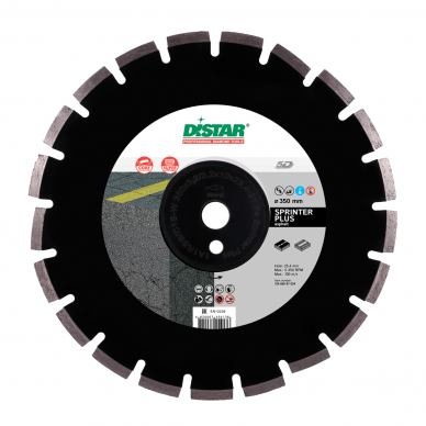 Distar deimantinio pjovimo diskas asfaltui Ø350x25,4