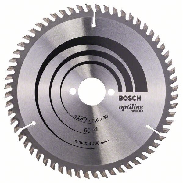 Bosch Disk.pjūkl.diskas 190x30 Optiline Wood Bosch Disk.pjūkl.diskas 190x30 Optiline Wood