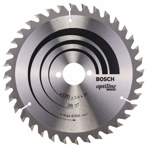 Bosch Disk.pjūkl.diskas 190x30m Optiline Wood Bosch Disk.pjūkl.diskas 190x30m Optiline Wood