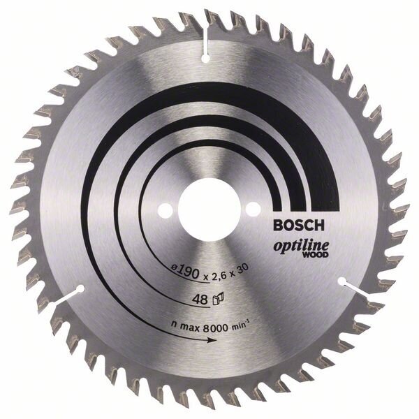 Bosch Disk.pjūkl.diskas 190x30m Optiline Wood Bosch Disk.pjūkl.diskas 190x30m Optiline Wood