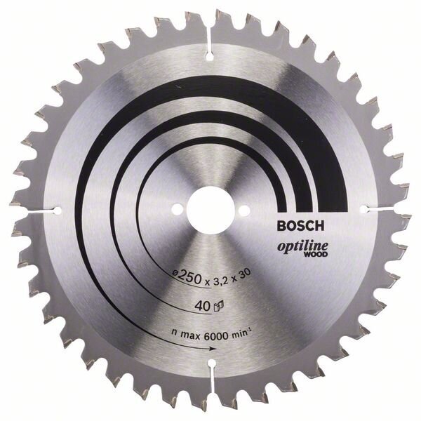 Bosch Disk.pjūkl.diskas 250x30 Optiline Wood Bosch Disk.pjūkl.diskas 250x30 Optiline Wood