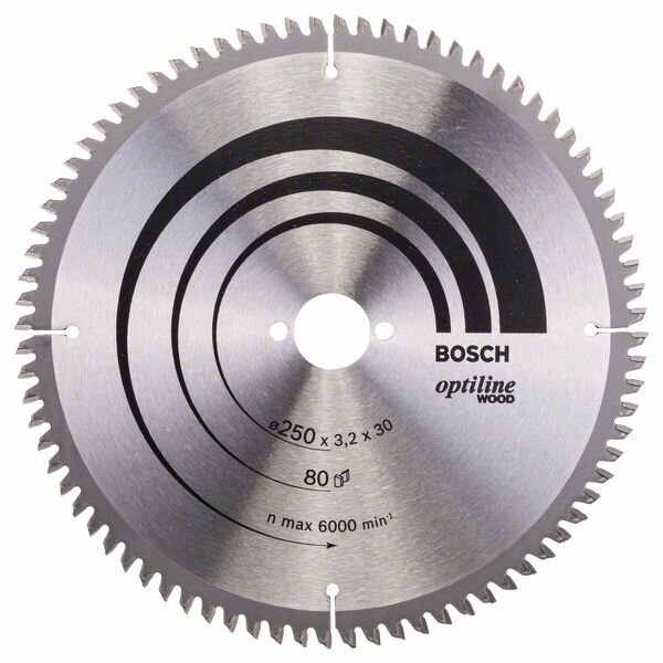 Bosch Disk.pjūkl.diskas 250x30mm, Optiline Wood