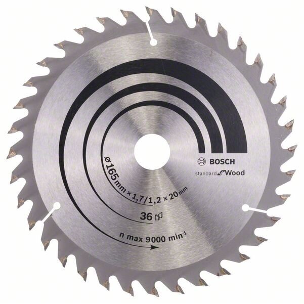 Bosch Disk.pjūkl.diskas Optilin 165 x 20/16 Z36 Bosch Disk.pjūkl.diskas Optilin 165 x 20/16 Z36
