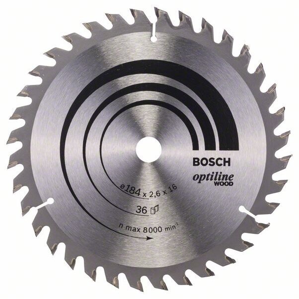 Bosch Disk.pjūkl.diskas 184x16 Optiline Wood Bosch Disk.pjūkl.diskas 184x16 Optiline Wood