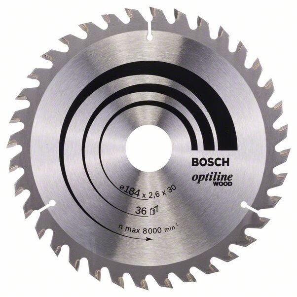 Bosch Disk.pjūkl.diskas 184x30 Optiline Wood
