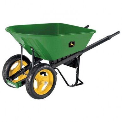 Dviejų ratų profesionalus karutis su metaline talpa ir rankenomis 120L John Deere® Dviejų ratų profesionalus karutis su metaline talpa ir rankenomis 120L John Deere®