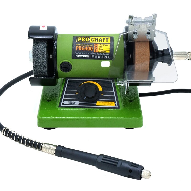 Dviejų diskų šlifuoklis „ProCraft PBG400” 1 Dviejų diskų šlifuoklis „ProCraft PBG400” 1