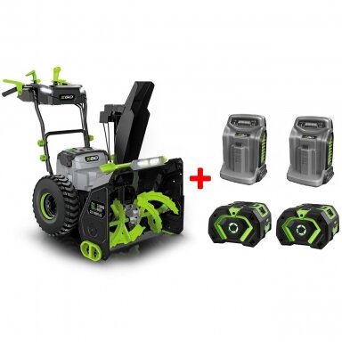 EGO Power+ SNT2400E Akumuliatorinis savaeigis sniego pūstuvas 61cm (56V 2 x 7,5 Ah akumuliatoriai ir 2 greitieji įkrovikliai CH5500E) EGO Power+ SNT2400E Akumuliatorinis savaeigis sniego pūstuvas 61cm (56V 2 x 7,5 Ah akumuliatoriai ir 2 greitieji įkrovikliai CH5500E)