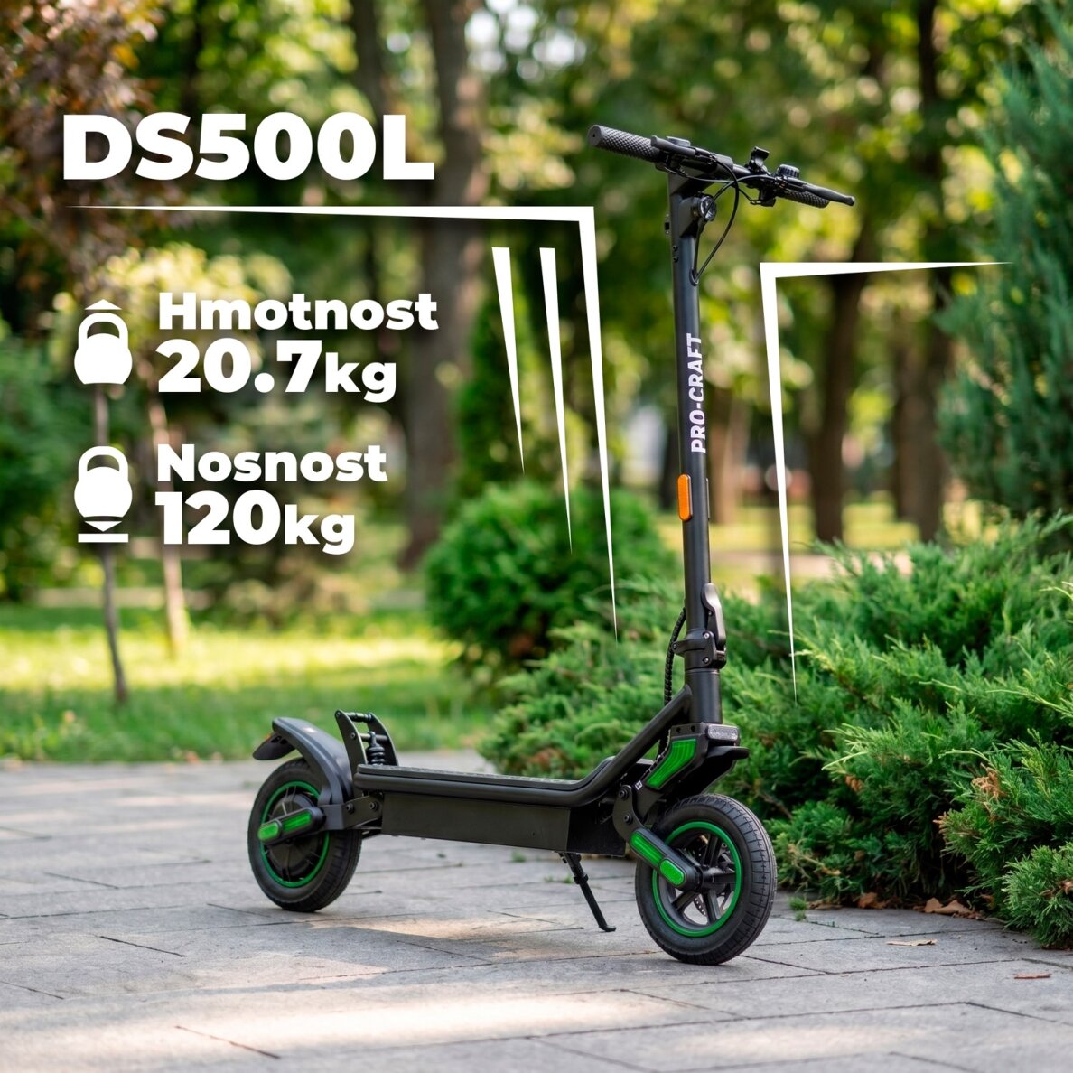 Elektrinė paspirtukė „ProCraft DS500L” 14 Elektrinė paspirtukė „ProCraft DS500L” 14