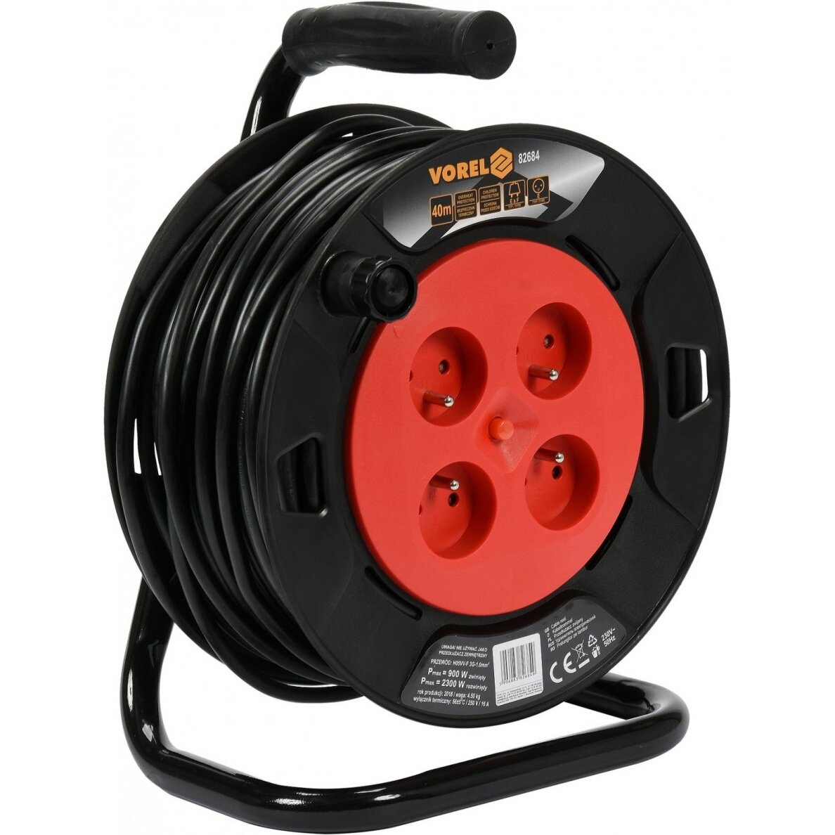 Elektros prailgintojas 3x1mm² Vorel | 25m, 4 lizdai, 220V, 16A Elektros prailgintojas 3x1mm² Vorel | 25m, 4 lizdai, 220V, 16A