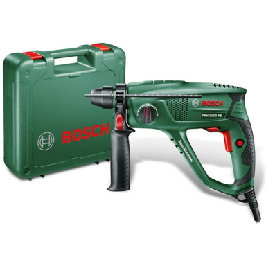 Elektrinis Perforatorius Bosch PBH 2100 RE + grąžtų ir kaltų rinkinys, 550W Elektrinis Perforatorius Bosch PBH 2100 RE + grąžtų ir kaltų rinkinys, 550W