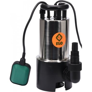 Elektrinis siurblys nešvariam vandeniui 900W, max 8.5m, 16000l/h INOX Flo Elektrinis siurblys nešvariam vandeniui 900W, max 8.5m, 16000l/h INOX Flo