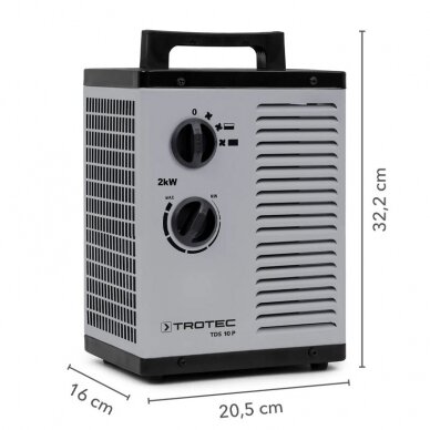 Elektrinis šildytuvas Trotec TDS 10 P 2 Elektrinis šildytuvas Trotec TDS 10 P 2