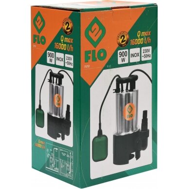 Elektrinis siurblys nešvariam vandeniui 900W, max 8.5m, 16000l/h INOX Flo 1
