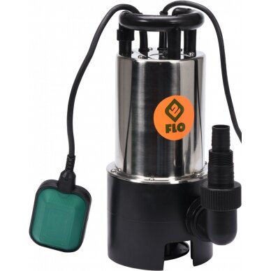 Elektrinis siurblys nešvariam vandeniui 900W, max 8.5m, 16000l/h INOX Flo Elektrinis siurblys nešvariam vandeniui 900W, max 8.5m, 16000l/h INOX Flo
